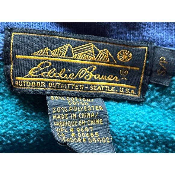 Vintage Eddie Bauer Men's 1/4 Zip Pull over Jacket/sweater. Pockets! Size Small. - Picture 6 of 10